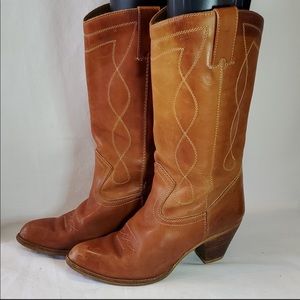 Ladies genuine leather cowboy boots